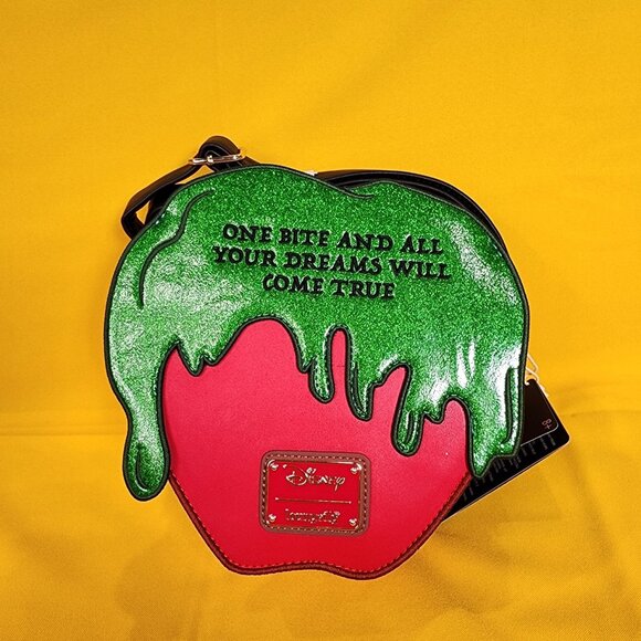 Loungefly Disney Snow White and the Seven Dwarfs Poison Apple Crossbody Bag NEW - Picture 6 of 13